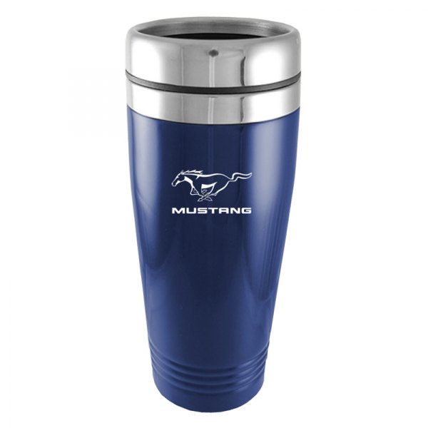 Autogold® - Mustang™ 16 fl. oz. Blue Stainless Steel Tumbler