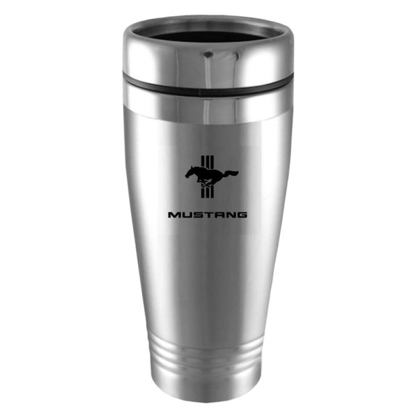 Autogold® - Mustang Tri Bar™ 16 fl. oz. Silver Stainless Steel Tumbler