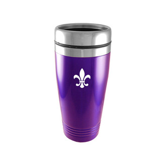 Autogold® - Fleur-De-Lis™ 16 fl. oz. Purple Stainless Steel Tumbler