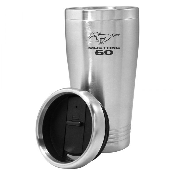 Autogold® - Mustang 5.0™ 16 fl. oz. Silver Stainless Steel Tumbler