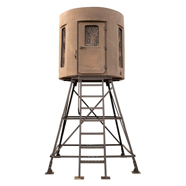 Banks Outdoors® - The Stump 4 Vision Series Whitetail Properties Pro Hunter 77" x 80" Weathered Wood Hunting Blind