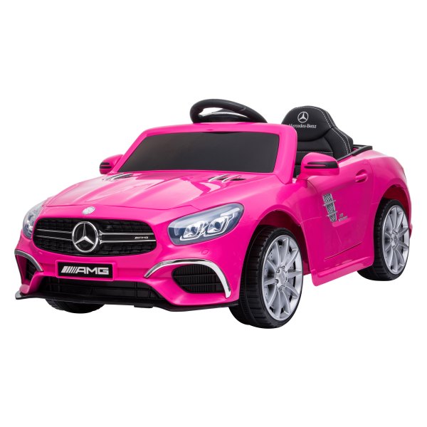 pink mercedes electric car