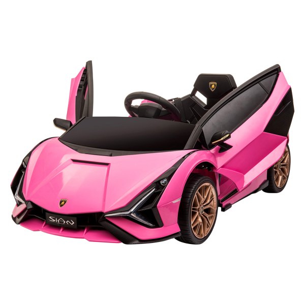 Best Ride On Cars® - Lamborghini Sian 12 V Pink Electric Car (3-6 Years)