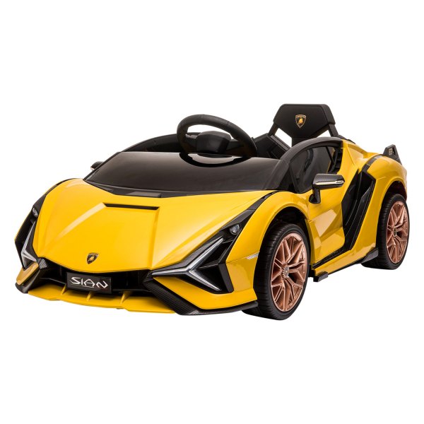 Best Ride On Cars® - Lamborghini Sian 12 V Yellow Electric Car (3-6 Years)