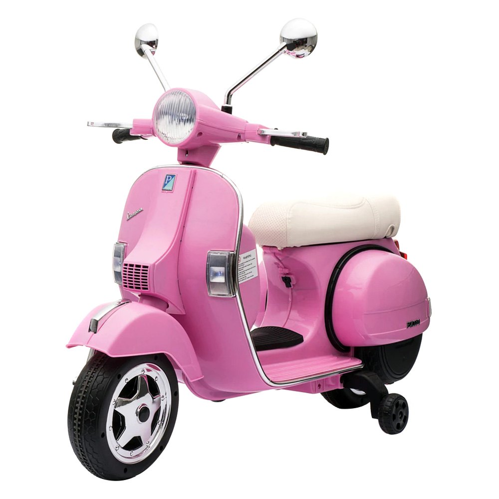 Best On Cars® Vespa Scooter Pink 12V - Vespa V 30 W Pink Electric Moped Years) -