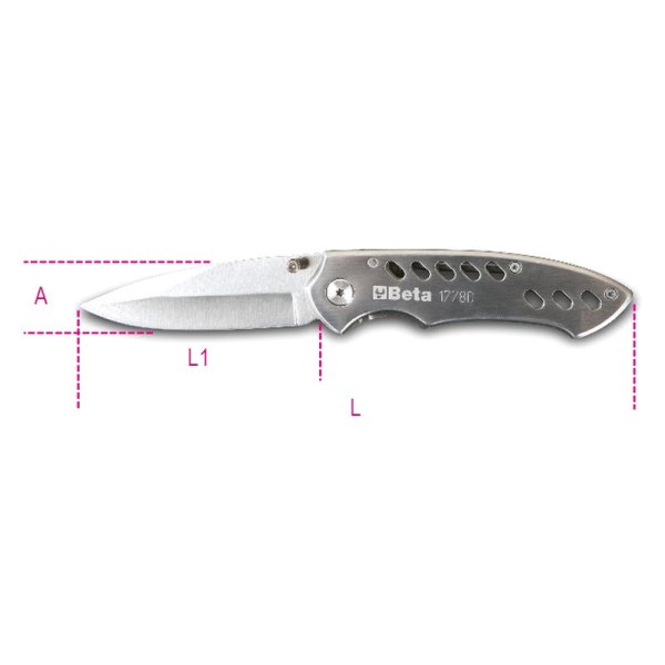 Beta Tools® - 1778D 3.1" Spear Point Folding Knife