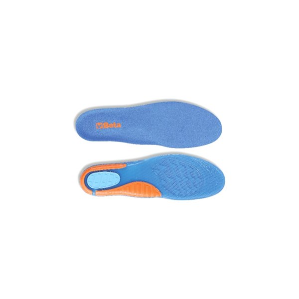 Beta Tools® - 7398U Series 1 Pair 4-7 (US Men's Size) Blue TPR Gel Anatomically Shaped Insoles
