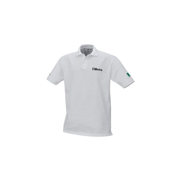 Beta Tools® - Three-Button Medium White Polo Shirt