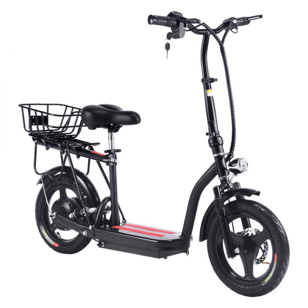 Big Toys® - MotoTec™ Cruiser 48 V 350 W Black Seated Electric Scooter