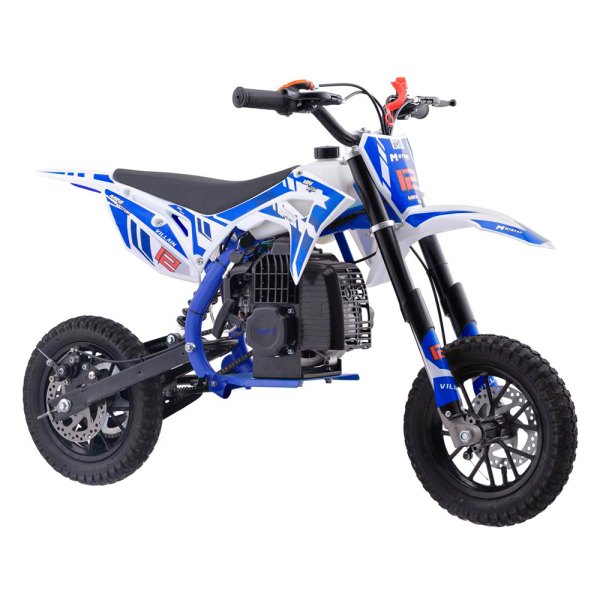 Big Toys® - MotoTec™ Villain 52cc 2-Stroke Blue Kids Gas Dirt Bike