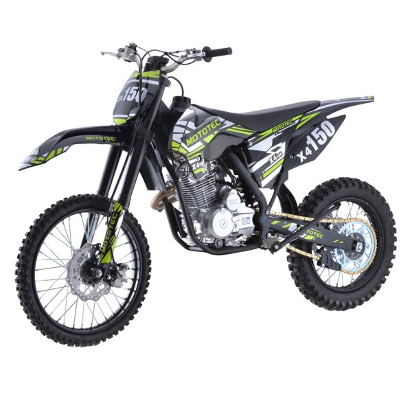 Big Toys® - MotoTec™ X4 150cc 4-Stroke Black Gas Dirt Bike (16+ Years)