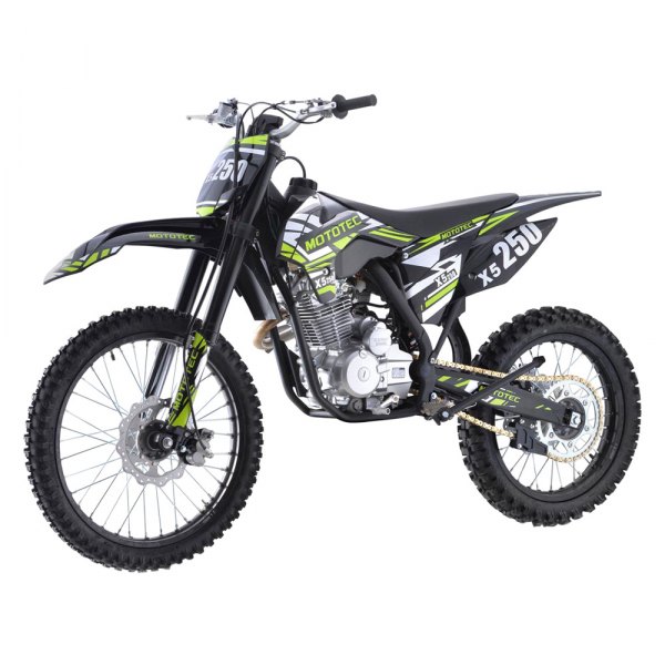 Big Toys® - MotoTec™ X5 250cc 4-Stroke Black Gas Dirt Bike (16+ Years)