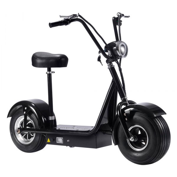 Big Toys® - MotoTec™ FatBoy 48 V 800 W Black Seated Electric Scooter (13+ Years)