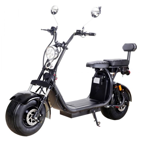 Big Toys® - MotoTec™ Knockout 60 V 2000 W Black Seated Electric Scooter (16+ Years)
