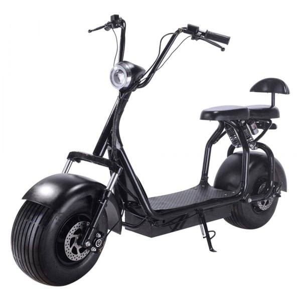 Big Toys® - MotoTec™ Knockout 60 V 1000 W Black Seated Electric Scooter (16+ Years)