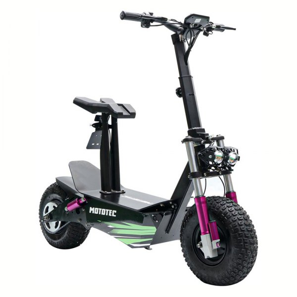 Big Toys® - MotoTec™ Mars 48 V 2500 W Black Seated Electric Scooter (13+ Years)