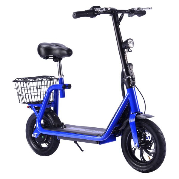 Big Toys® - MotoTec™ Metro 36 V 350 W Blue Seated Electric Scooter
