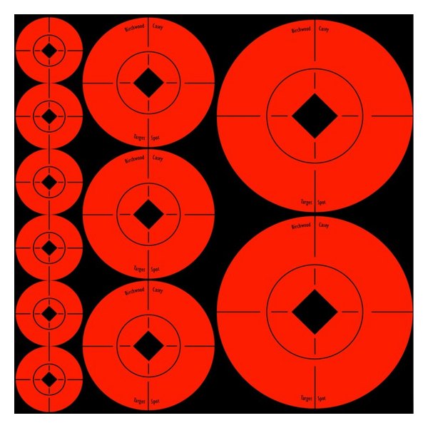 Birchwood Casey® - Target Spots™ Assorted Size Orange Targets
