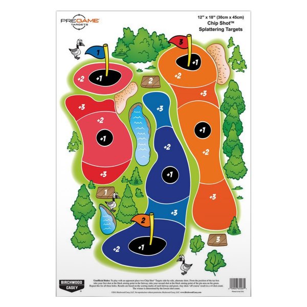 Birchwood Casey® - PreGame™ Chip Shot™ Adhesives Multicolor Targets, 8 Pieces