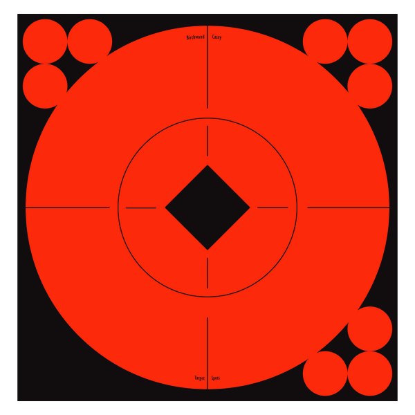 Birchwood Casey® - Target Spots™ Adhesives 6" Orange Targets, 10 Pieces