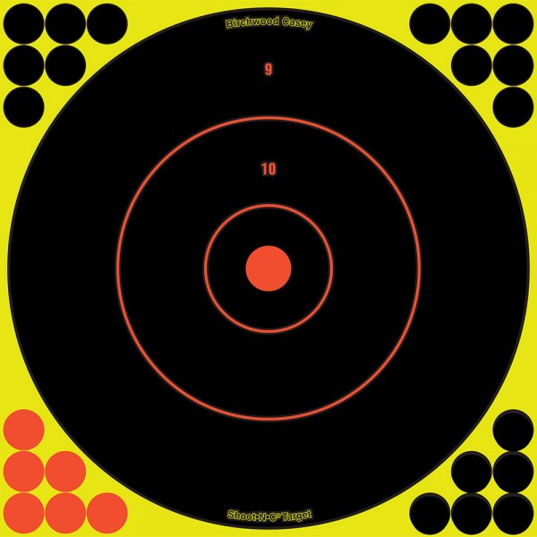 Birchwood Casey® - Shoot-N-C™ Round Adhesives Black/Yellow Targets, 5 Pieces