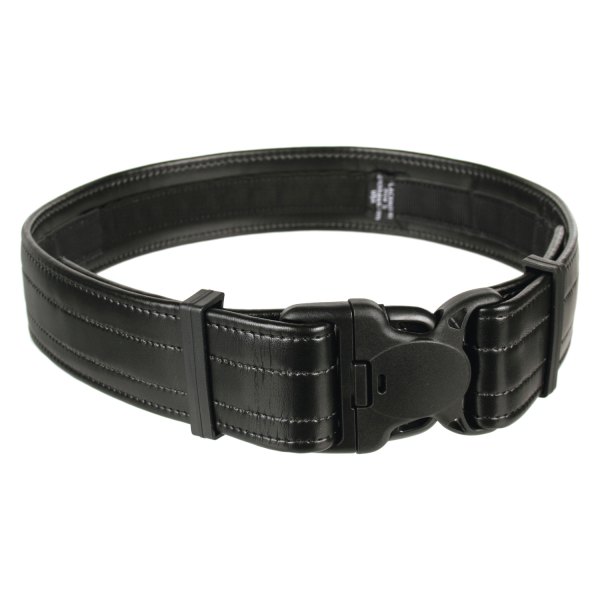 Blackhawk® - 38" to 42" Black Plain Leather Reinforced Duty Web Belt with Inner Loop