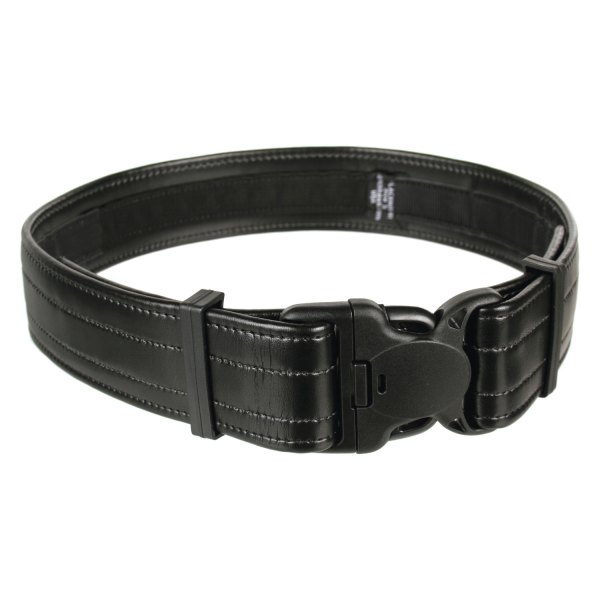 Blackhawk® - 32" to 36" Black Basket Weave Leather Reinforced Duty Web Belt with Inner Loop