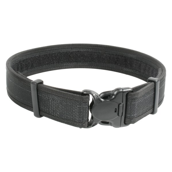 Blackhawk® - 50" to 54" Black Plain Leather Reinforced Duty Web Belt with Inner Loop