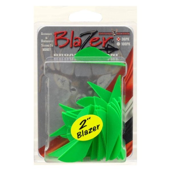 Bohning® - Blazer™ 2" Neon Green Vanes, 36 Pcs