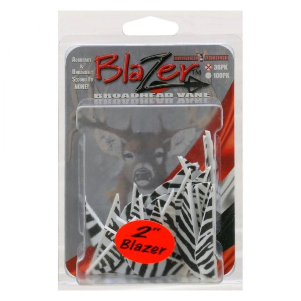 Bohning® - Blazer™ 2" White Tiger Vanes, 36 Pcs