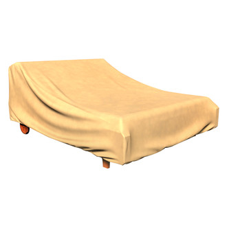 Budge® - Hillside Black/Tan Weave NeverWet™ Double Patio Chaise Cover