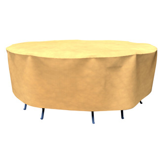 Budge® - Mojave Black Ivory NeverWet™ Round Patio Table & Chairs Cover
