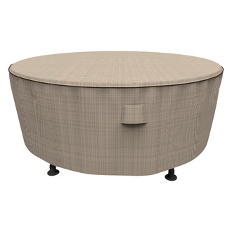 Budge® - English Garden Tan Tweed Round Patio Table Cover
