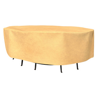 Budge® - Mojave Black Ivory NeverWet™ Oval Patio Table & Chairs Cover