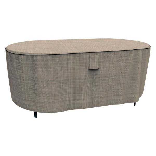 Budge® - English Garden Tan Tweed Oval Patio Table Cover