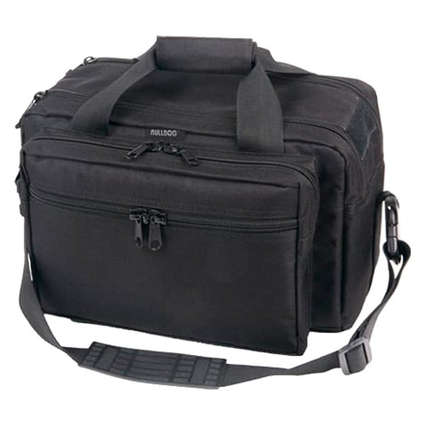 Bulldog Cases & Vaults® - Deluxe X-Large 15" x 8" x 10" Black Nylon Soft Range Bag with Pistol Rug