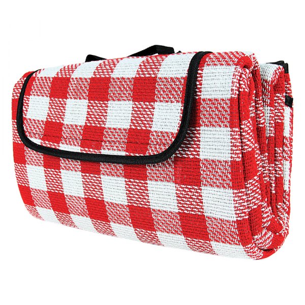Camco® - 59" x 51" Red/White Checkered Picnic Blanket