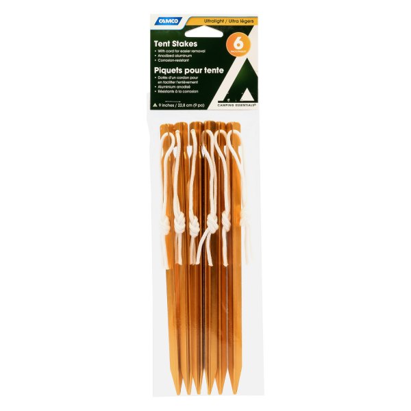 Camco® - Ultralight 9" Aluminum Tent Stakes