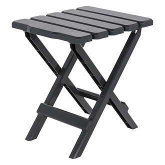 Camco® - Small Charcoal Plastic Quick-Folding Adirondack Table