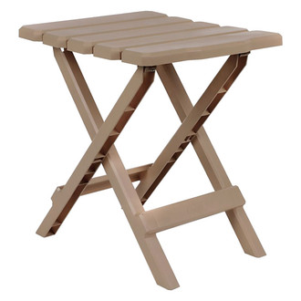 Camco® - Small Taupe Plastic Quick-Folding Adirondack Table