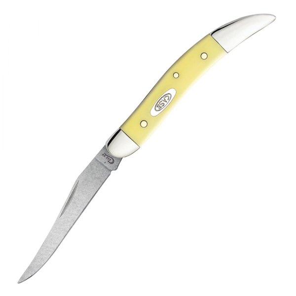 Case Knives® - Texas Toothpick Small Yellow Synthetic Chrome Vanadium Folding Knife