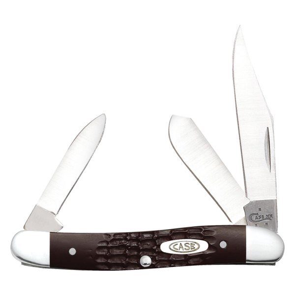 Case Knives® - Medium Stockman 1.52"/1.67"/2.5" Drop Point/Clip Point Brown Synthetic Grip Folding Multiknife