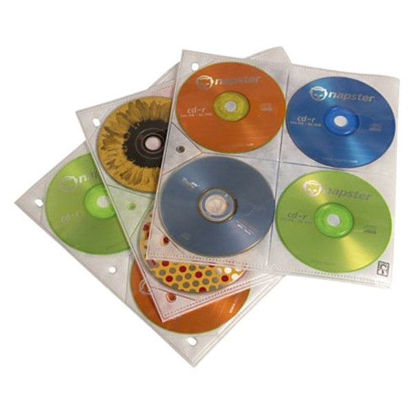 Case Logic® - White Double Sided CD/DVD Sleeve for Ring Binder