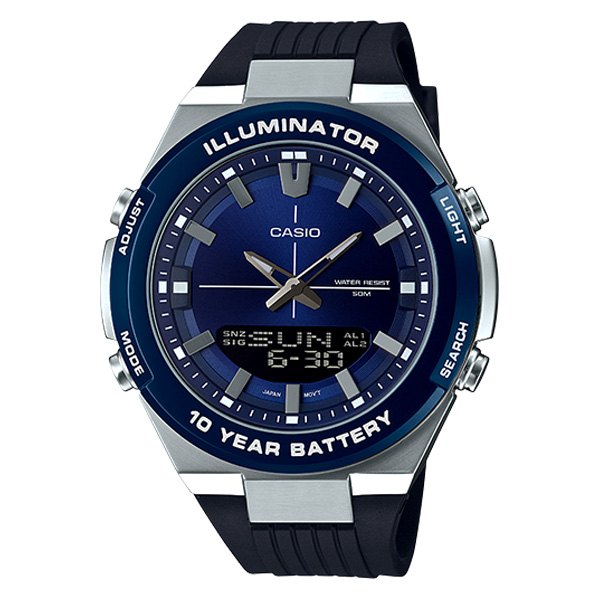Casio® - Ana Digi Blue Dial Watch with Resin Band