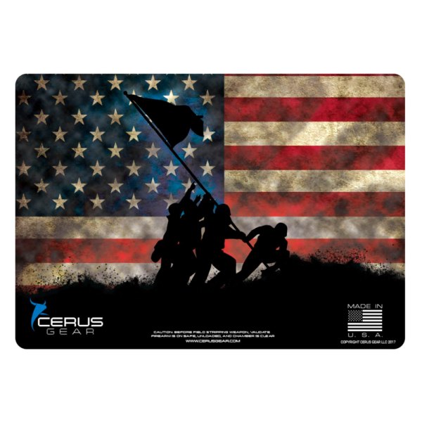 Cerus Gear® - ProMat Schematic™ 12" x 17" Iwo Jima Handgun Cleaning Mat