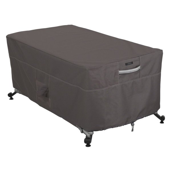 Classic Accessories® - Ravenna™ Rectangular Dark Taupe Fire Pit Table Cover (56" L x 38" W x 22" H)