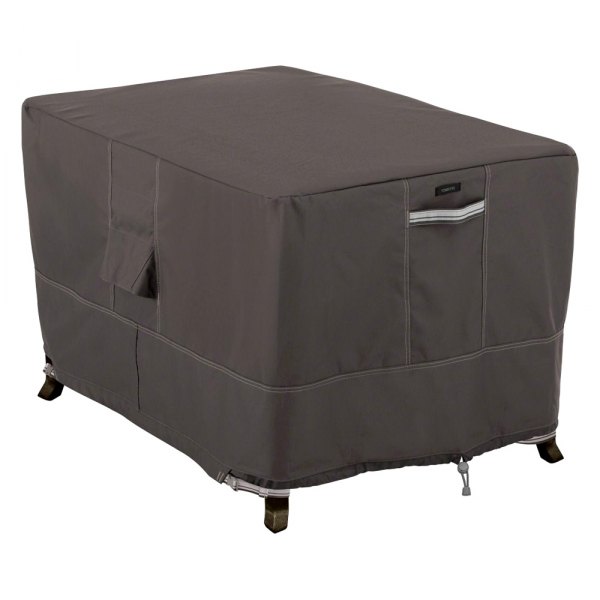Classic Accessories® - Ravenna™ Rectangular Dark Taupe Fire Pit Table Cover (40" L x 38" W x 22" H)