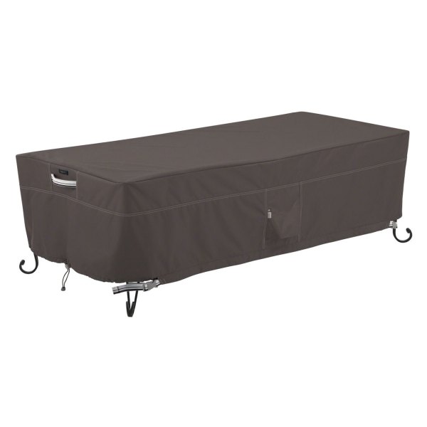 Classic Accessories® - Ravenna™ Rectangular Dark Taupe Fire Pit Table Cover (60" L x 28" W x 15" H)