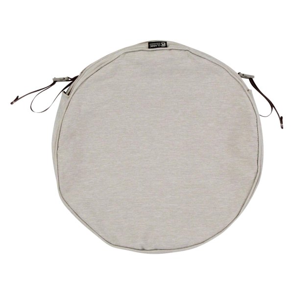 Classic Accessories® - Montlake™ Heather Gray Round Patio Chair Seat Cushion Cover