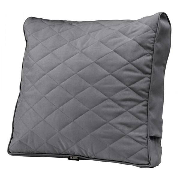 Classic Accessories® - Montlake™ Grey Quilted Patio Chair Back Cushion